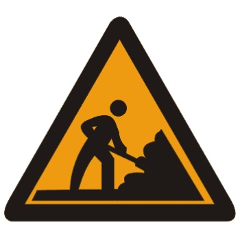 前方道路施工標(biāo)志